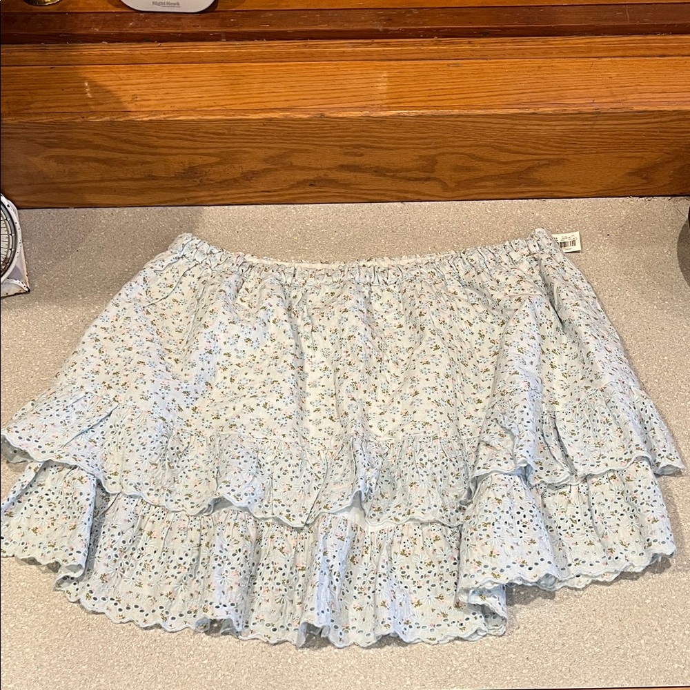Lucky Brand Floral Ruffle Skirt